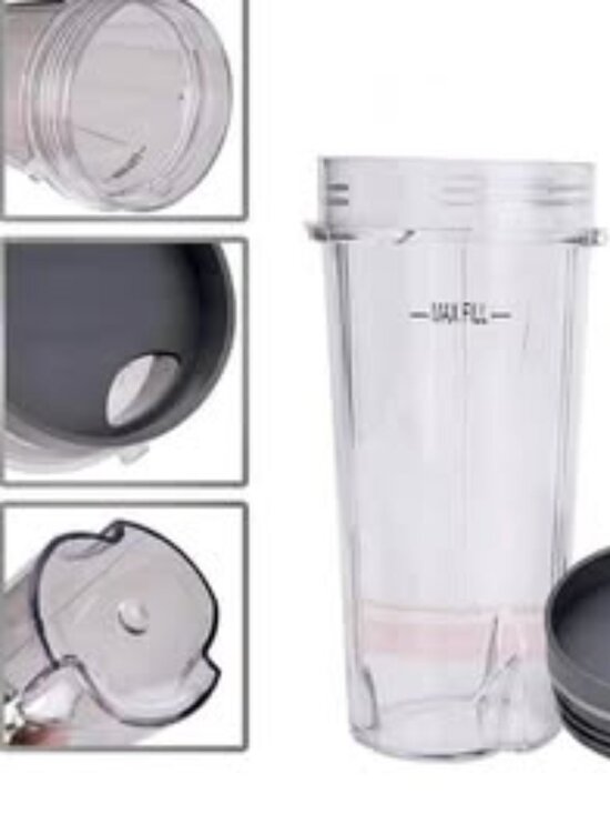 Ninja Other - Nutri Ninja Blender 16 oz Replacement Cup 7" Tall with Lid